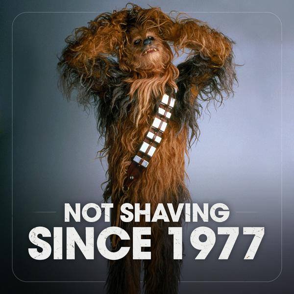 Chewbacca not shaving since 1977